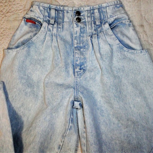 Vintage Denim - Vintage High Waist Jeans Pleated Lawman Frosted